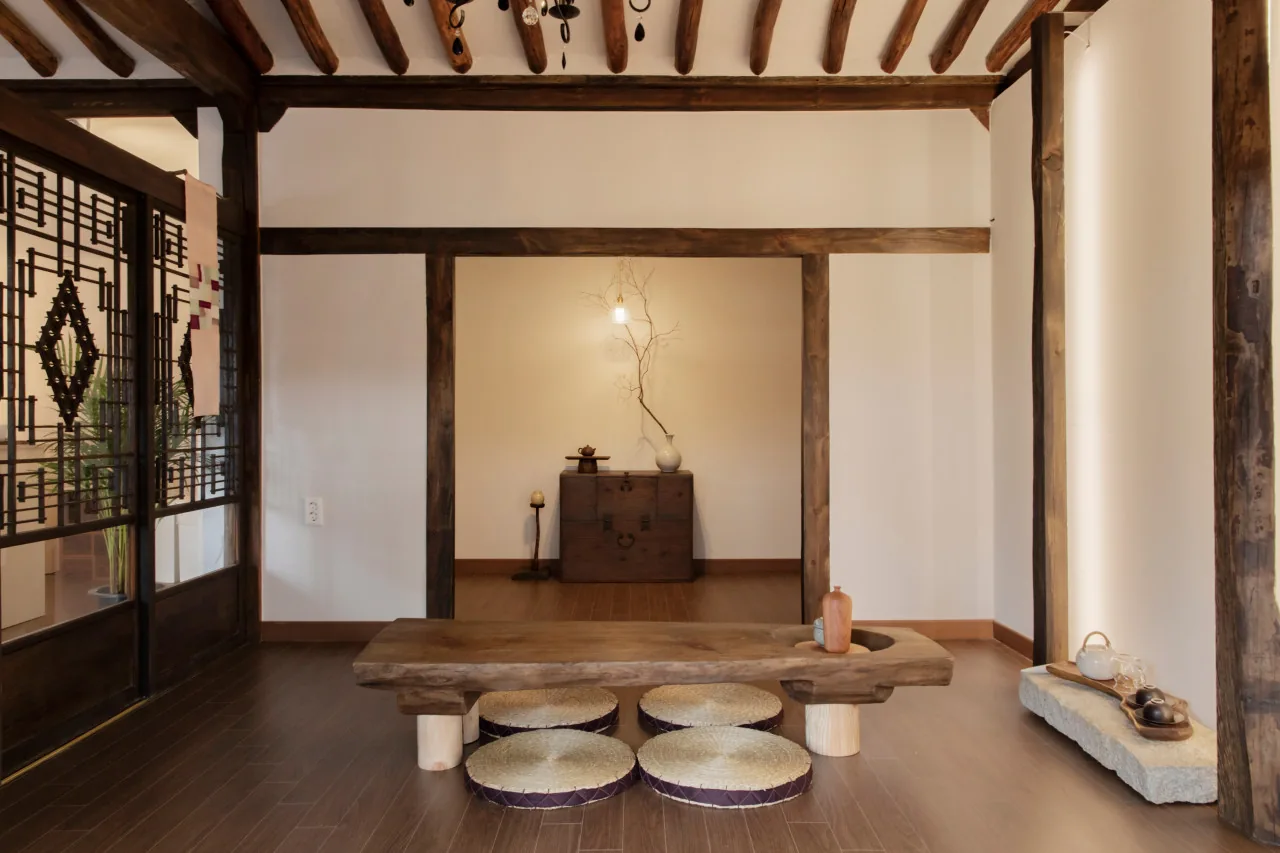 The common room of the hanok stay in Gyeongju