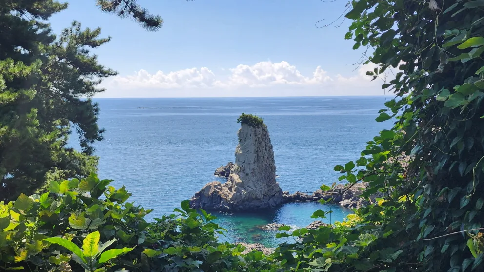 The Oedolgae sea stack on the Olle 7 coast, Jeju