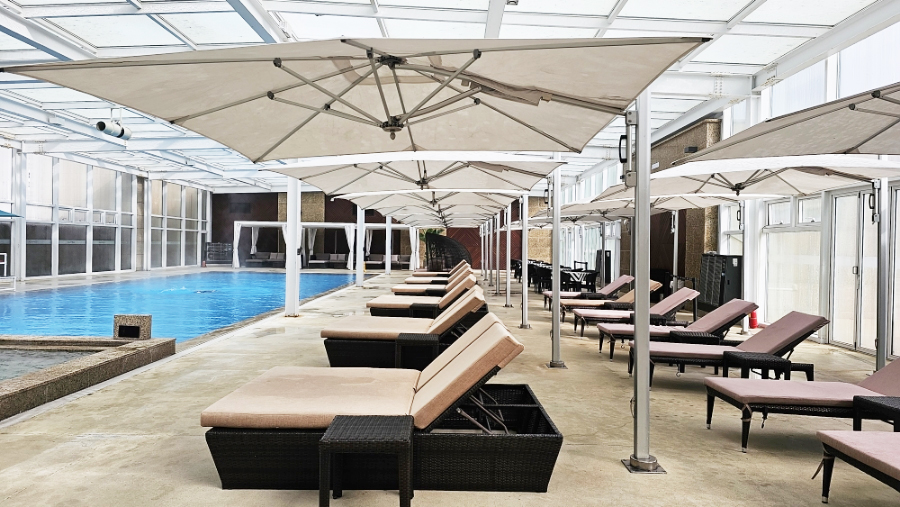 Vue sur la mer depuis un centre de bien-être